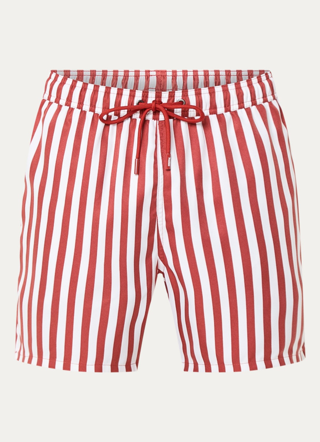 Pockies Brick zwemshorts met streepprint en ritszakken - voorkant rood
