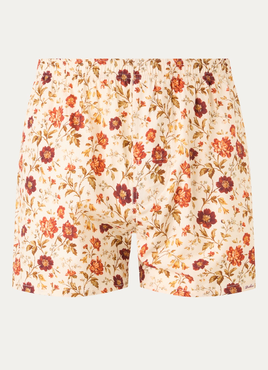 Pockies Floral boxershort met print - voorkant creme