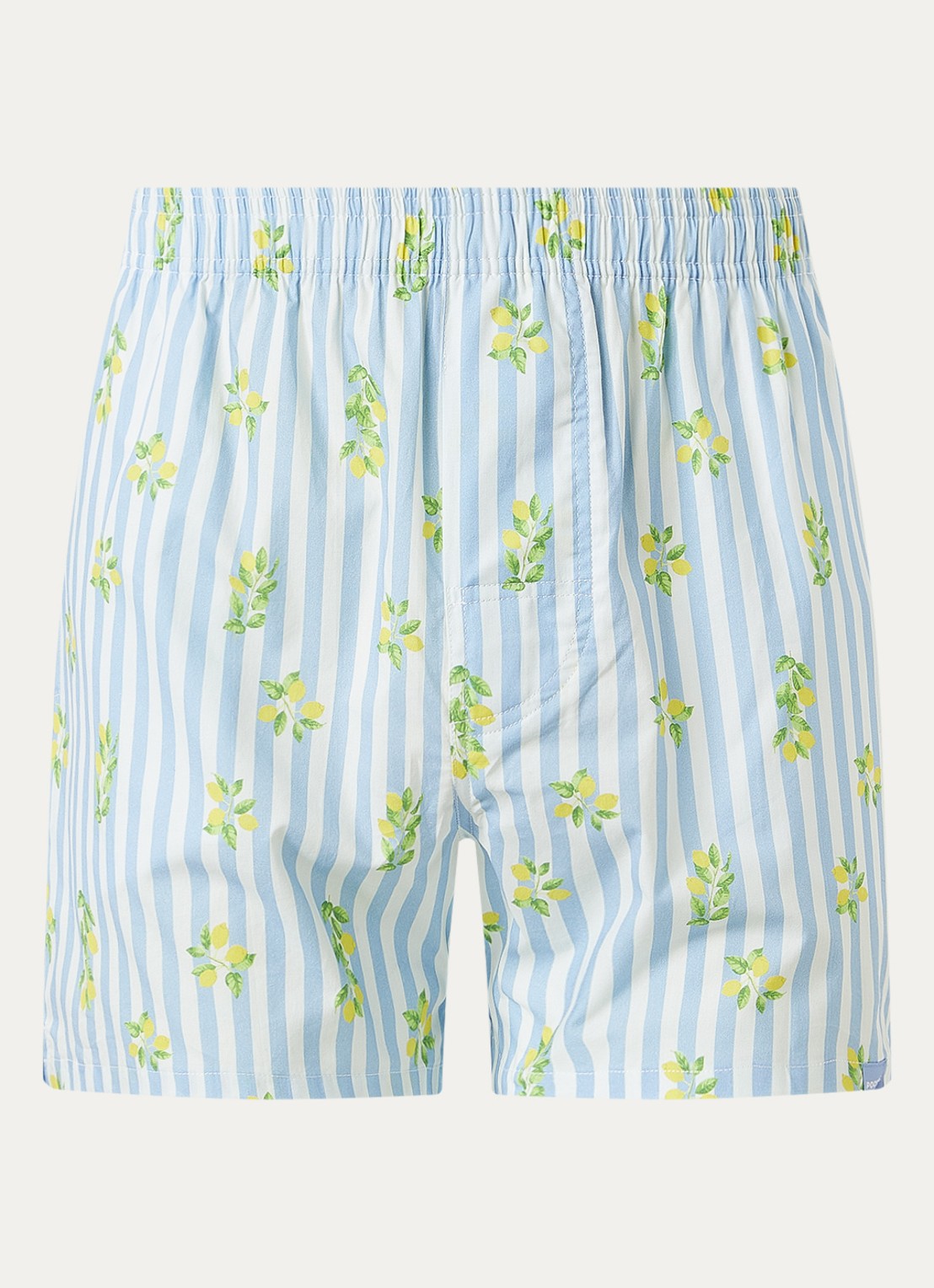 Pockies Goodlife boxershort met steekzakken en streepprint - voorkant 2 lichtblauw