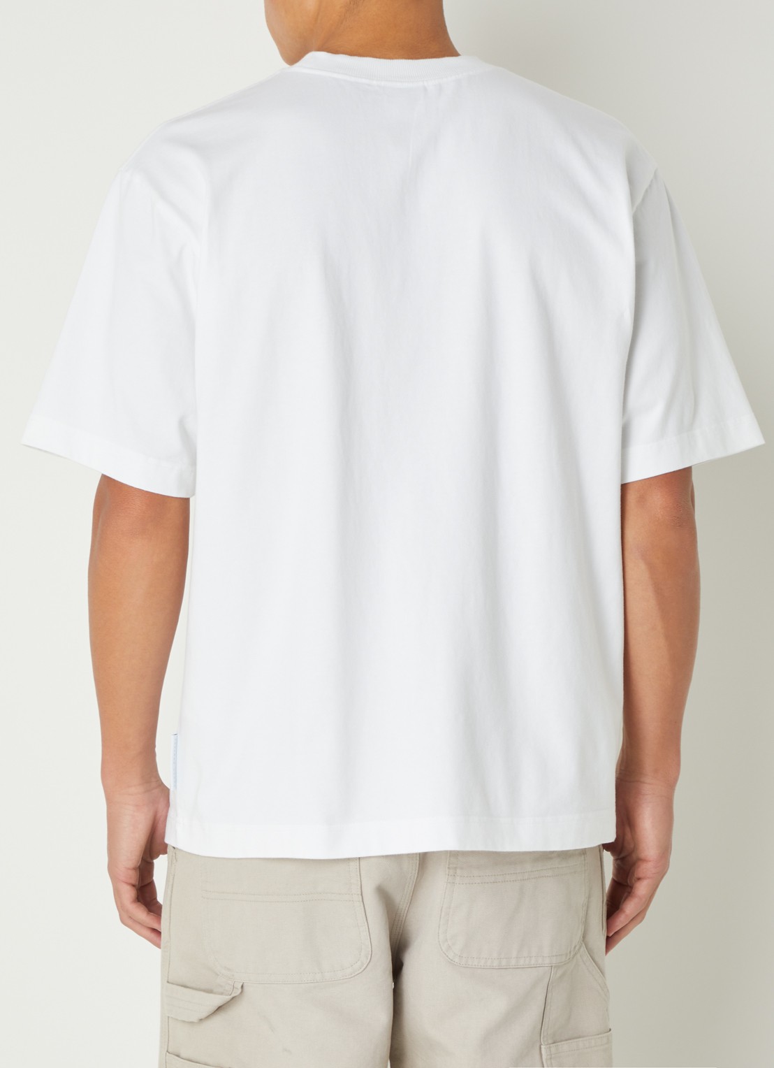 Pockies L.A. Burger T-shirt met logoprint - achterkant 3 wit