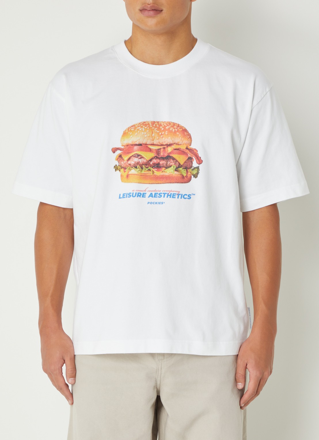Pockies L.A. Burger T-shirt met logoprint - detail 4 wit