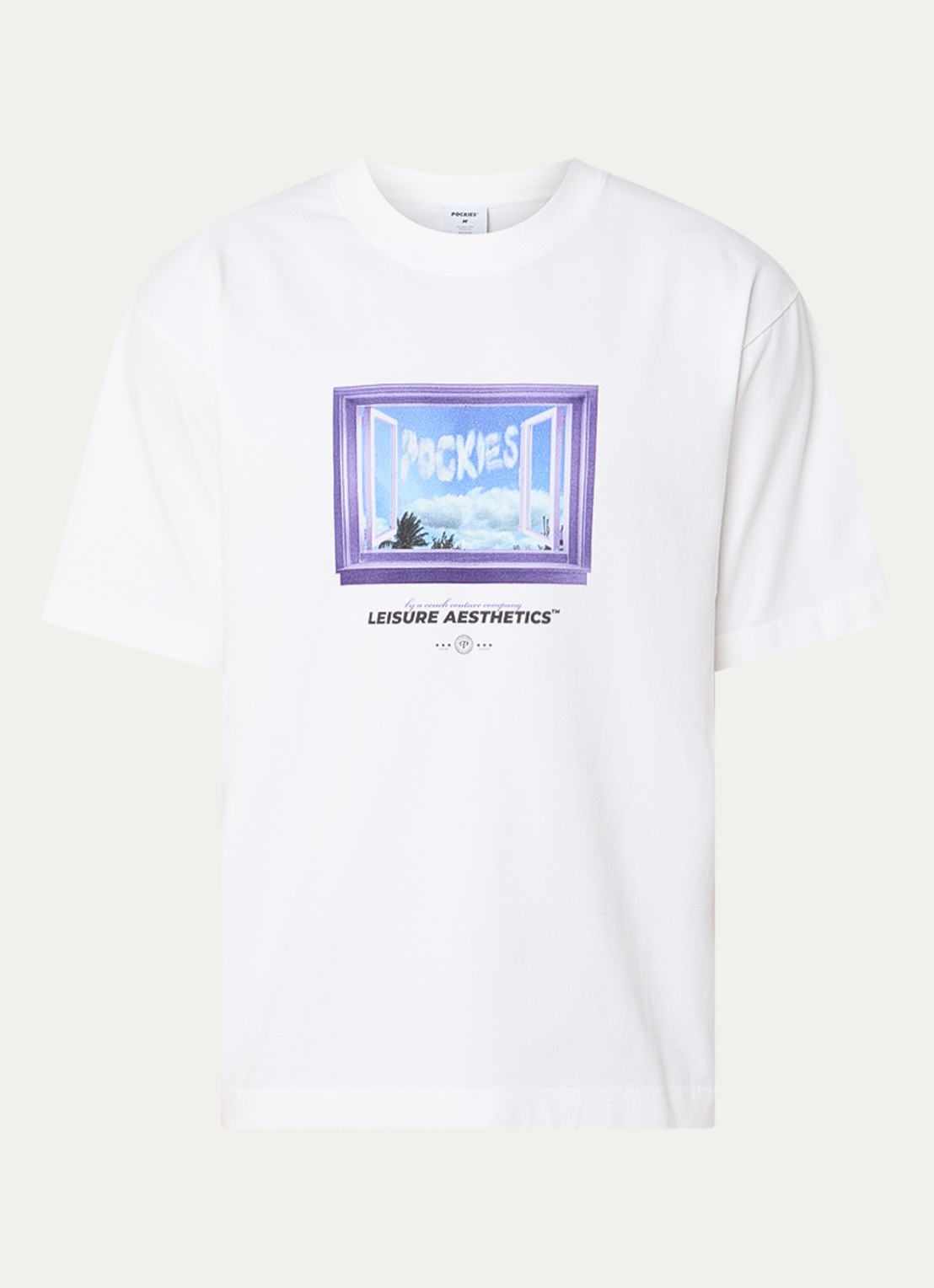 Pockies L.A. Window T-shirt met print - voorkant wit