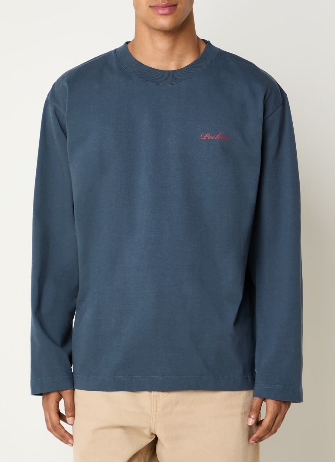 Pockies Sweater met logo- en backprint - achterkant 4 donkerblauw