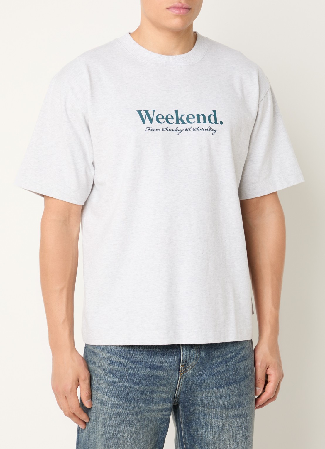 Pockies Weekend T-shirt met print - detail 3 grijsmele