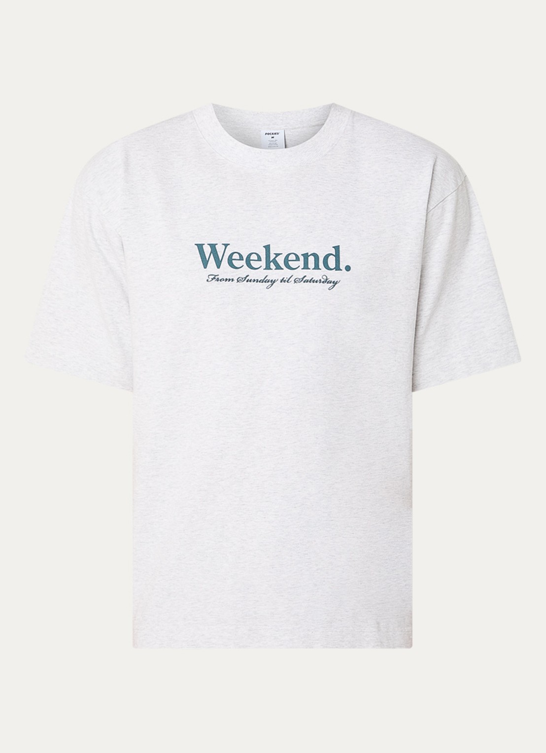 Pockies Weekend T-shirt met print - voorkant grijsmele