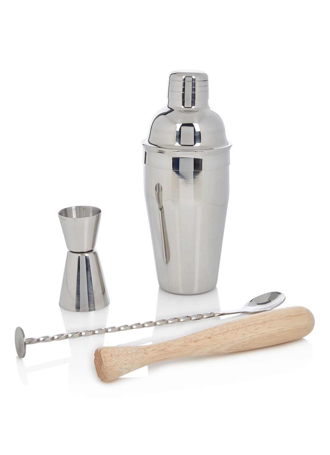 Point-Virgule Cocktailset 4-delig - voorkant zilver