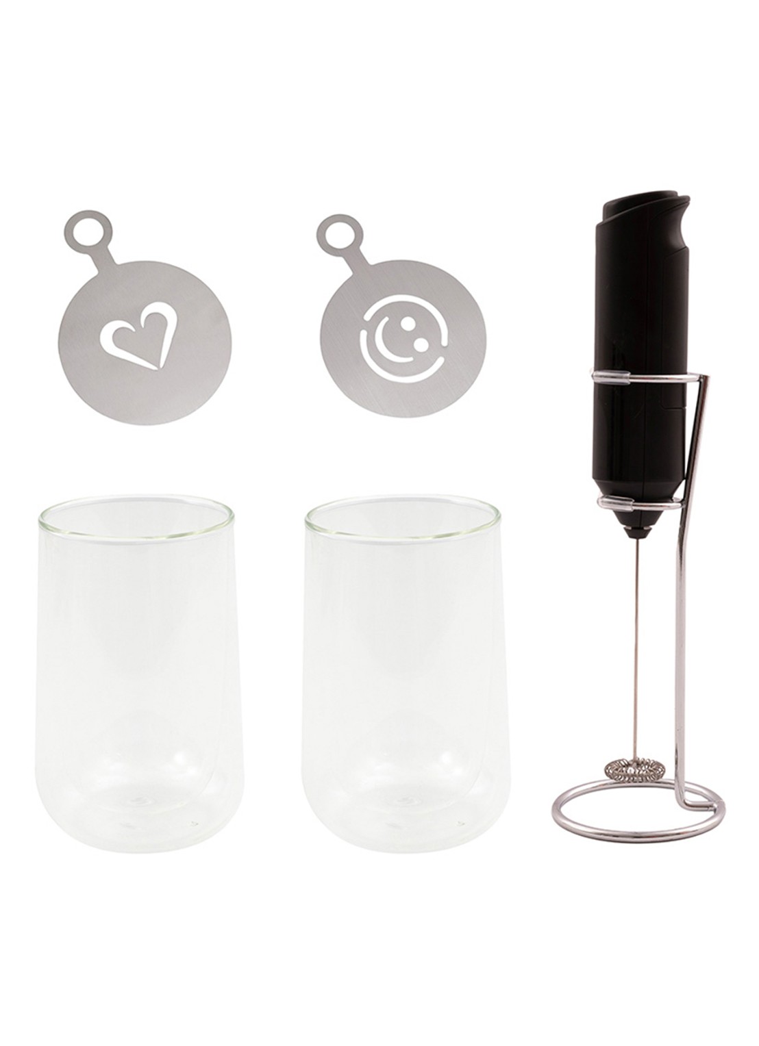 Point-Virgule Dubbelwandig glas 35 cl set van 2 - voorkant 5 transparant