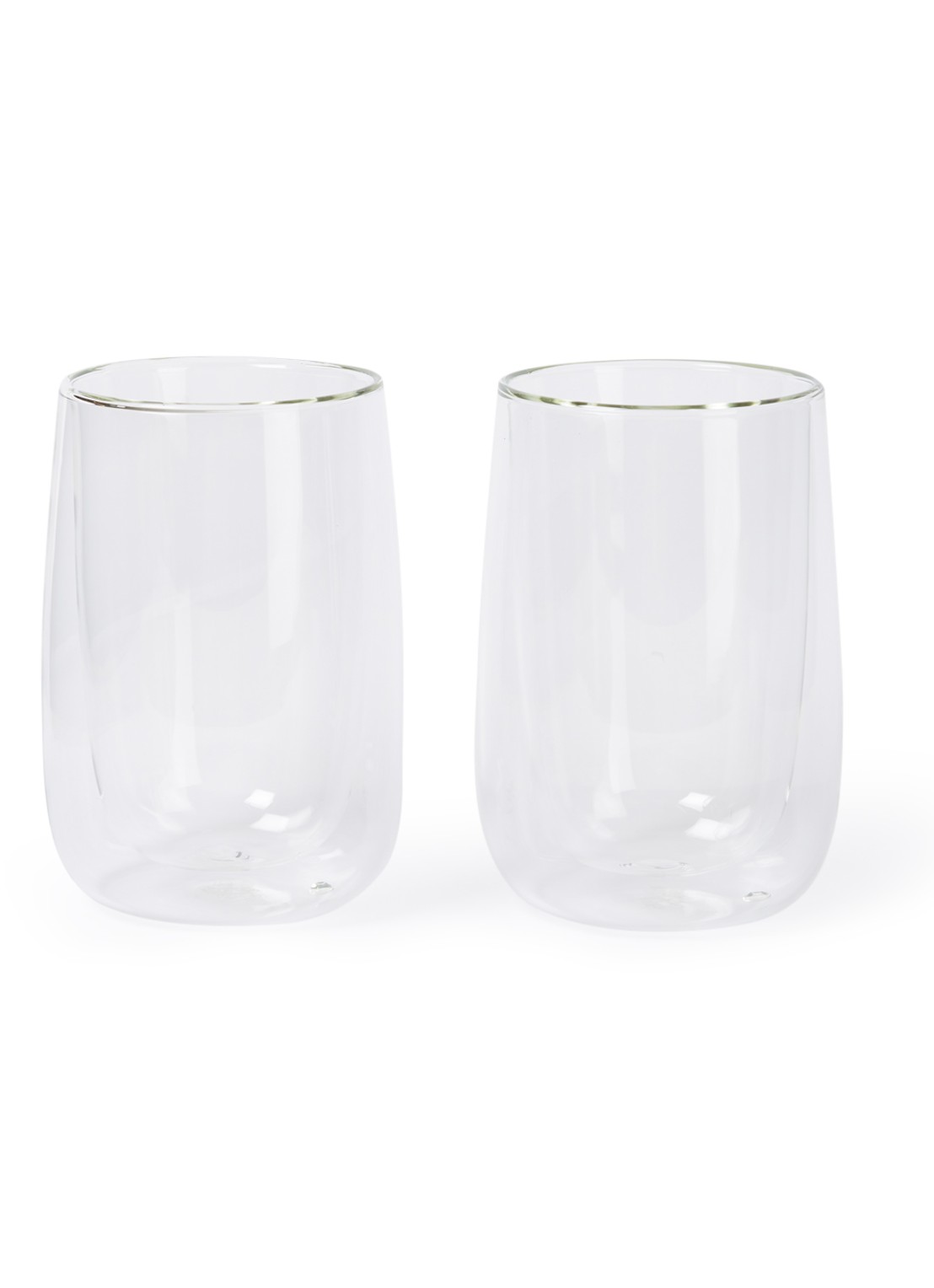 Point-Virgule Dubbelwandig koffie- en theeglas 35 cl set van 2 - voorkant 2 transparant
