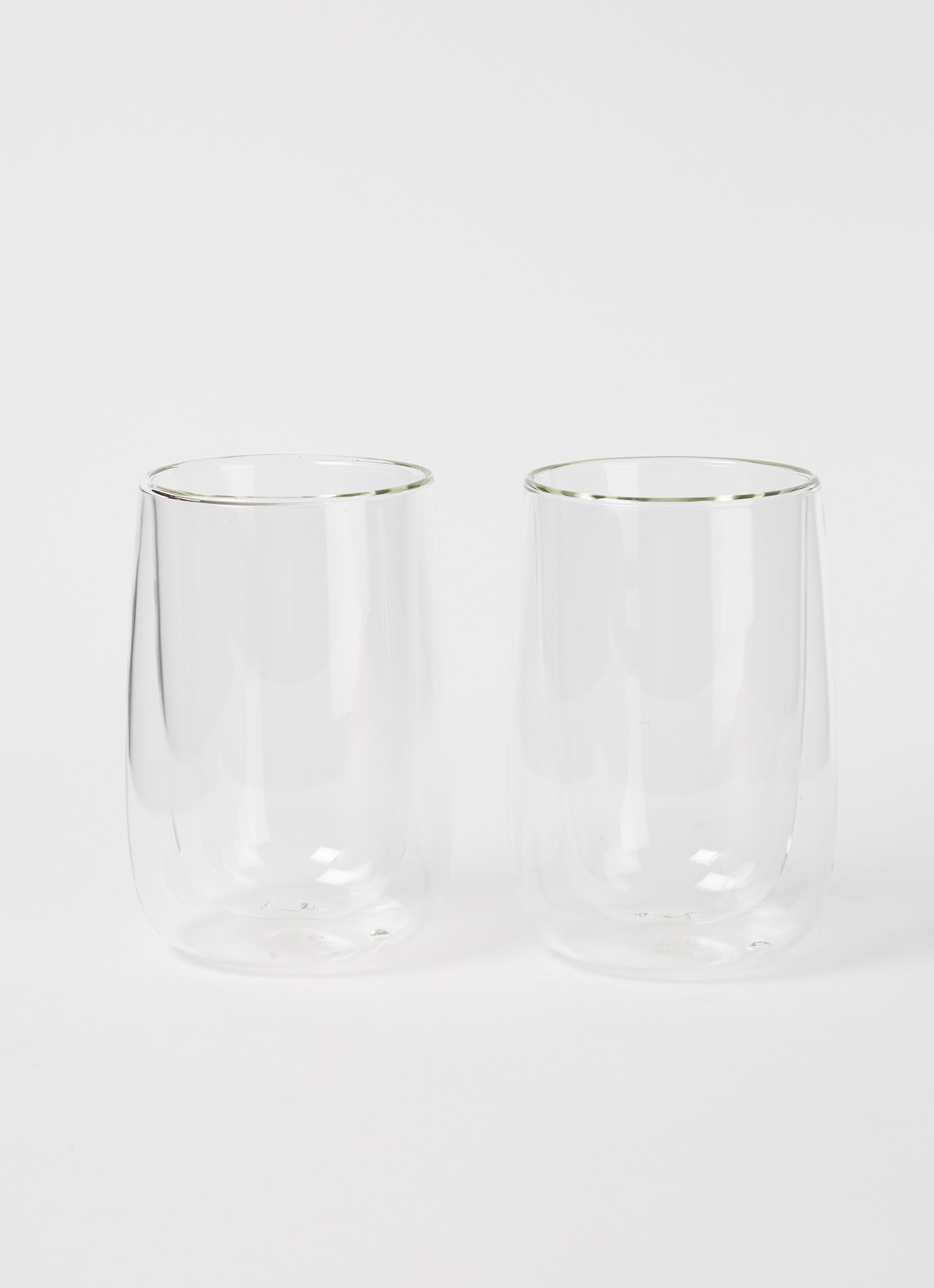 Point-Virgule Dubbelwandig koffie- en theeglas 35 cl set van 2 - voorkant 3 transparant