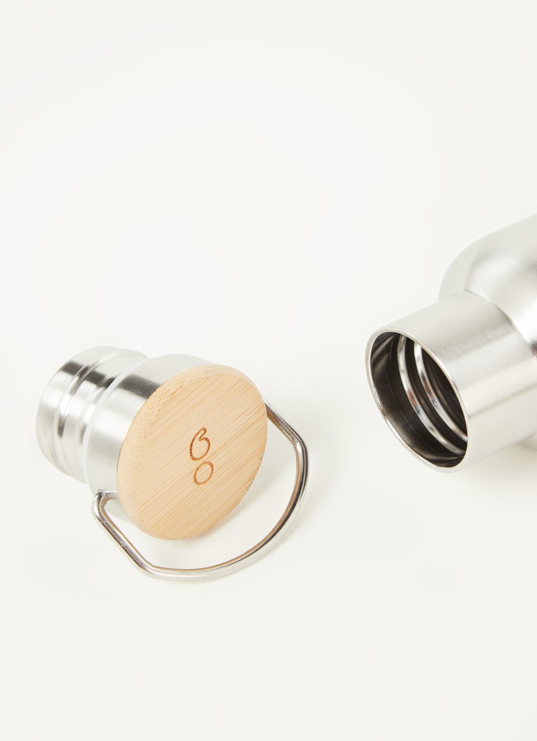 Point-Virgule Dubbelwandige thermosfles cl - detail zilver
