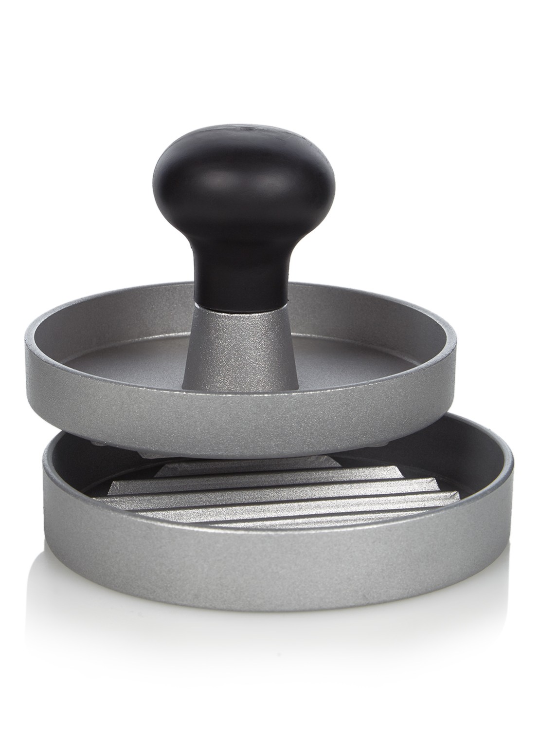 Point-Virgule Hamburgerpers  - voorkant zilver