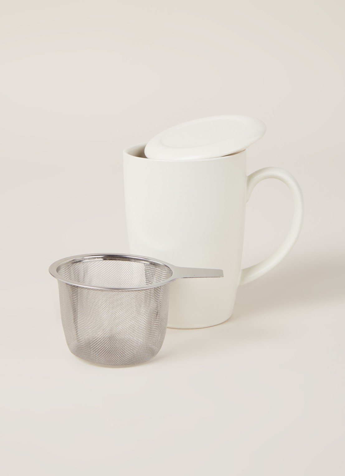 Point-Virgule Mok met theezeef 40 cl 3-delig - detail 4 wit