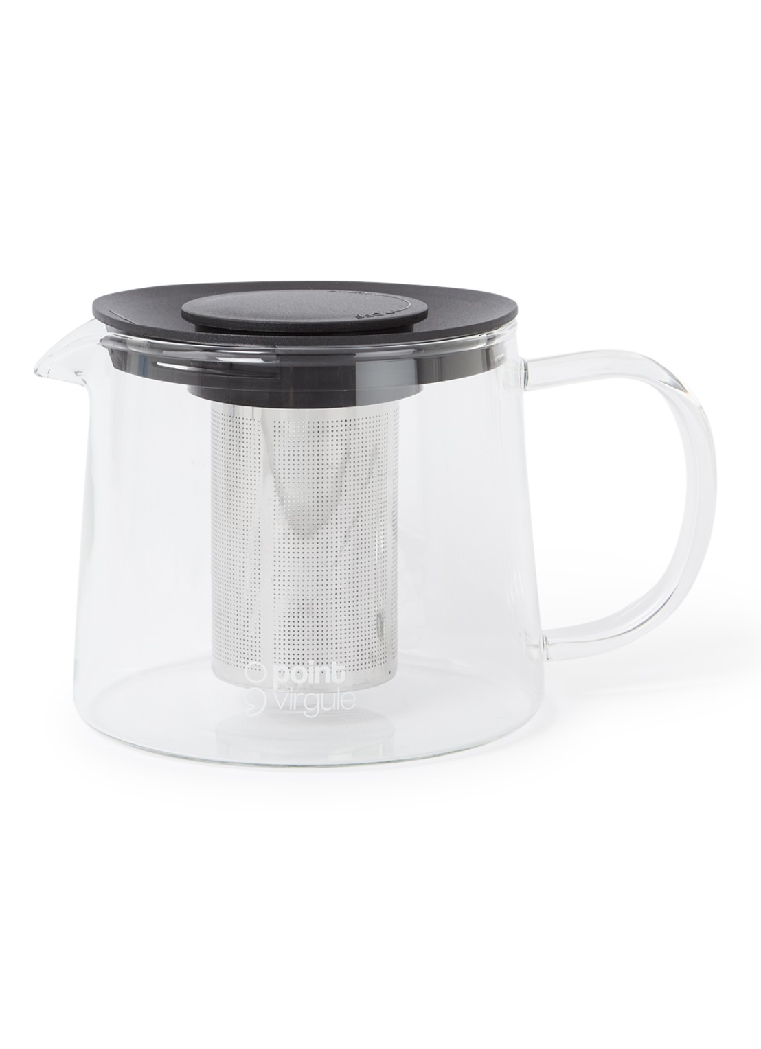 Point-Virgule Theepot 1 liter - voorkant zwart