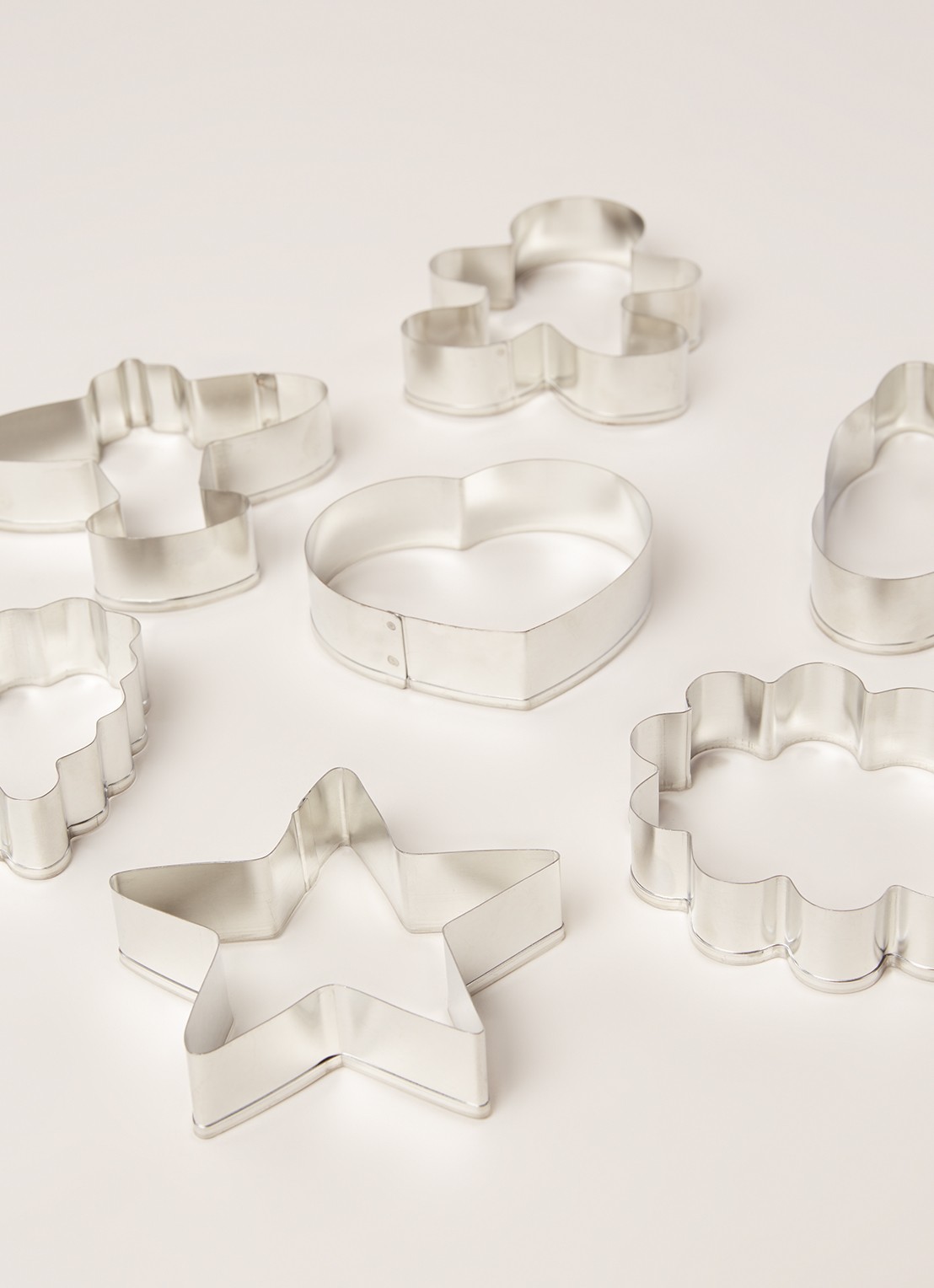 Point-Virgule Uitsteekvorm set van 8 - detail 3 zilver