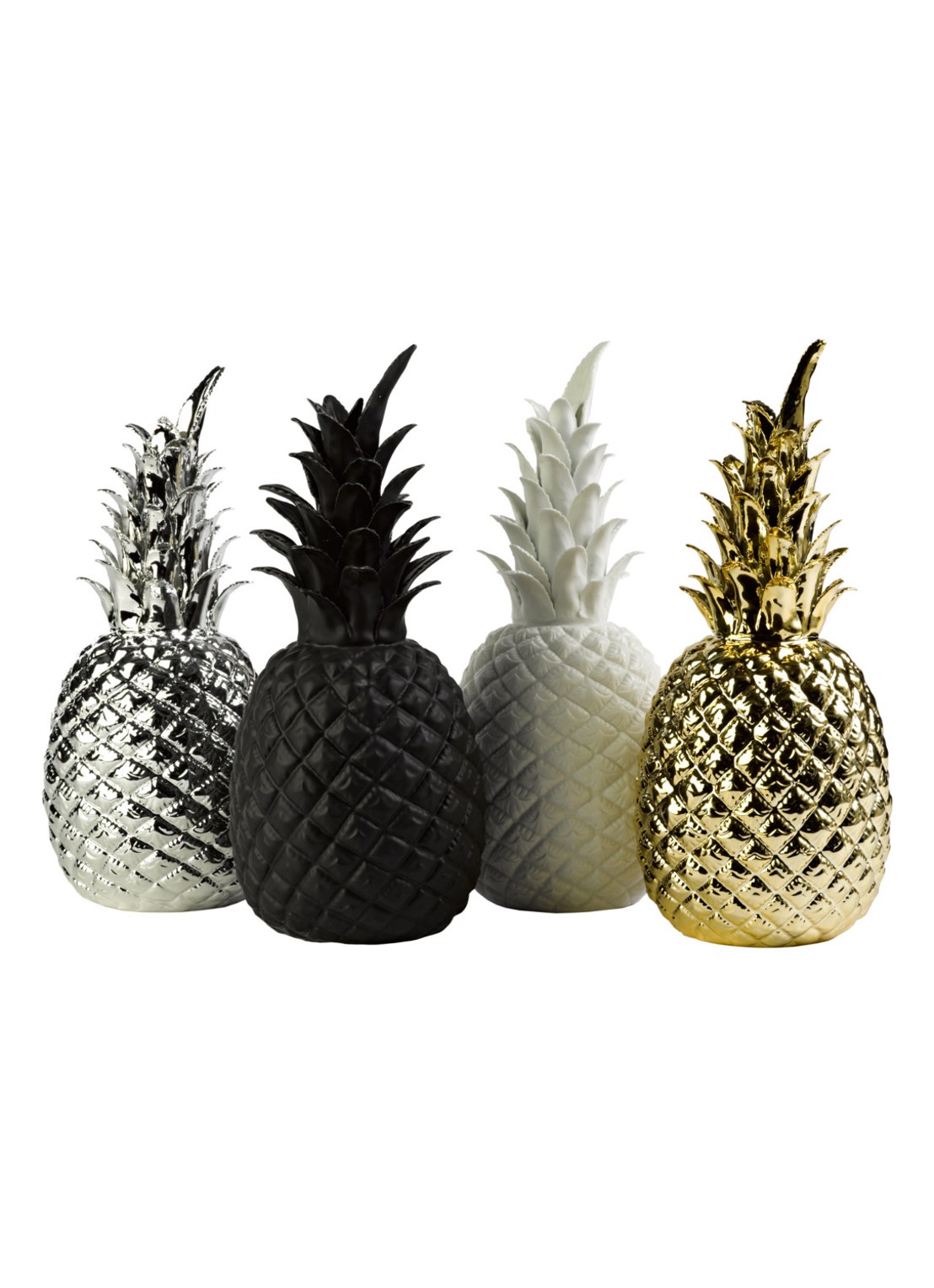 POLSPOTTEN Ananas porselein 30 cm - detail 4 gebroken wit