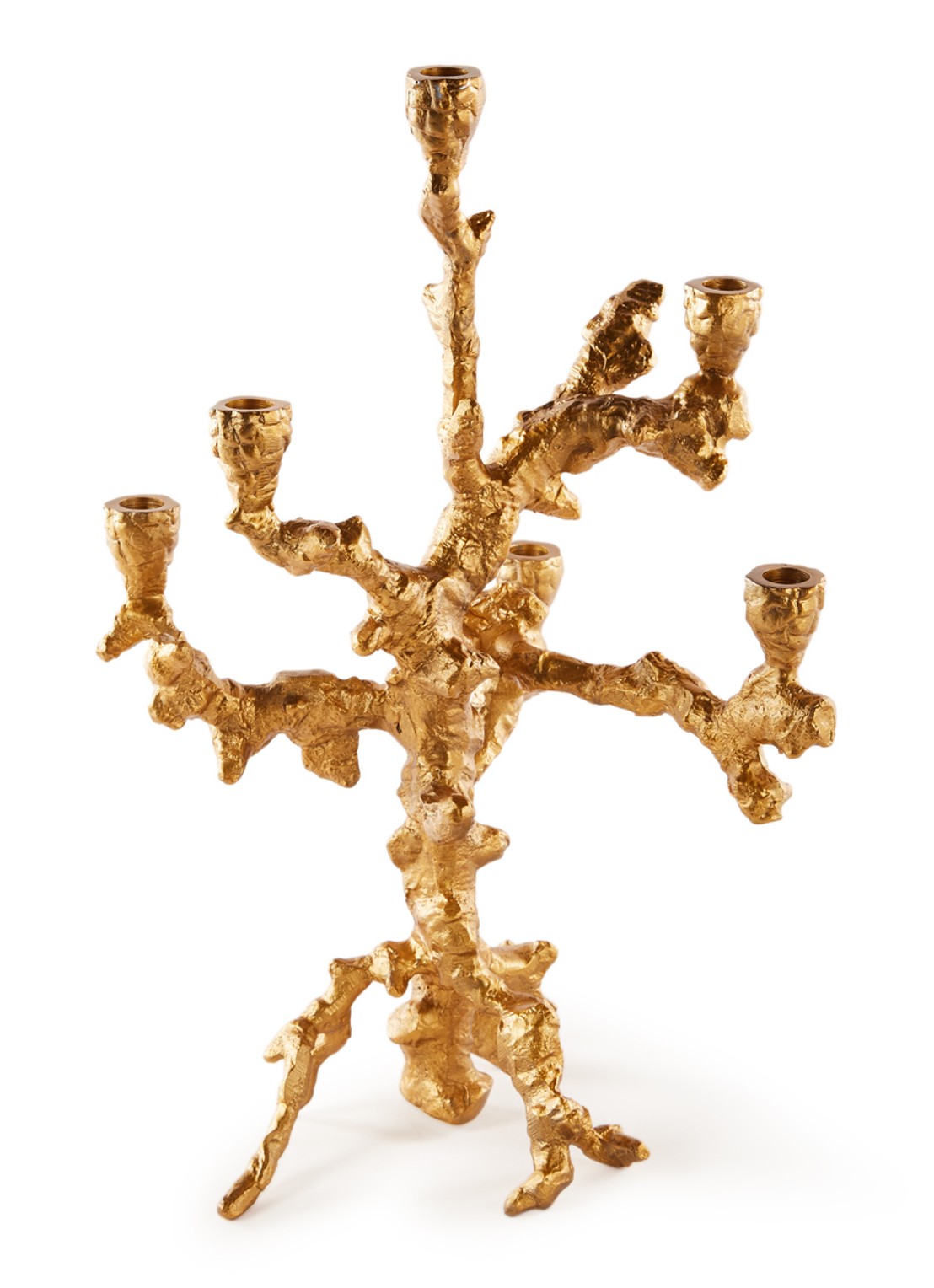 POLSPOTTEN Appelboom kandelaar 53 cm - voorkant goud