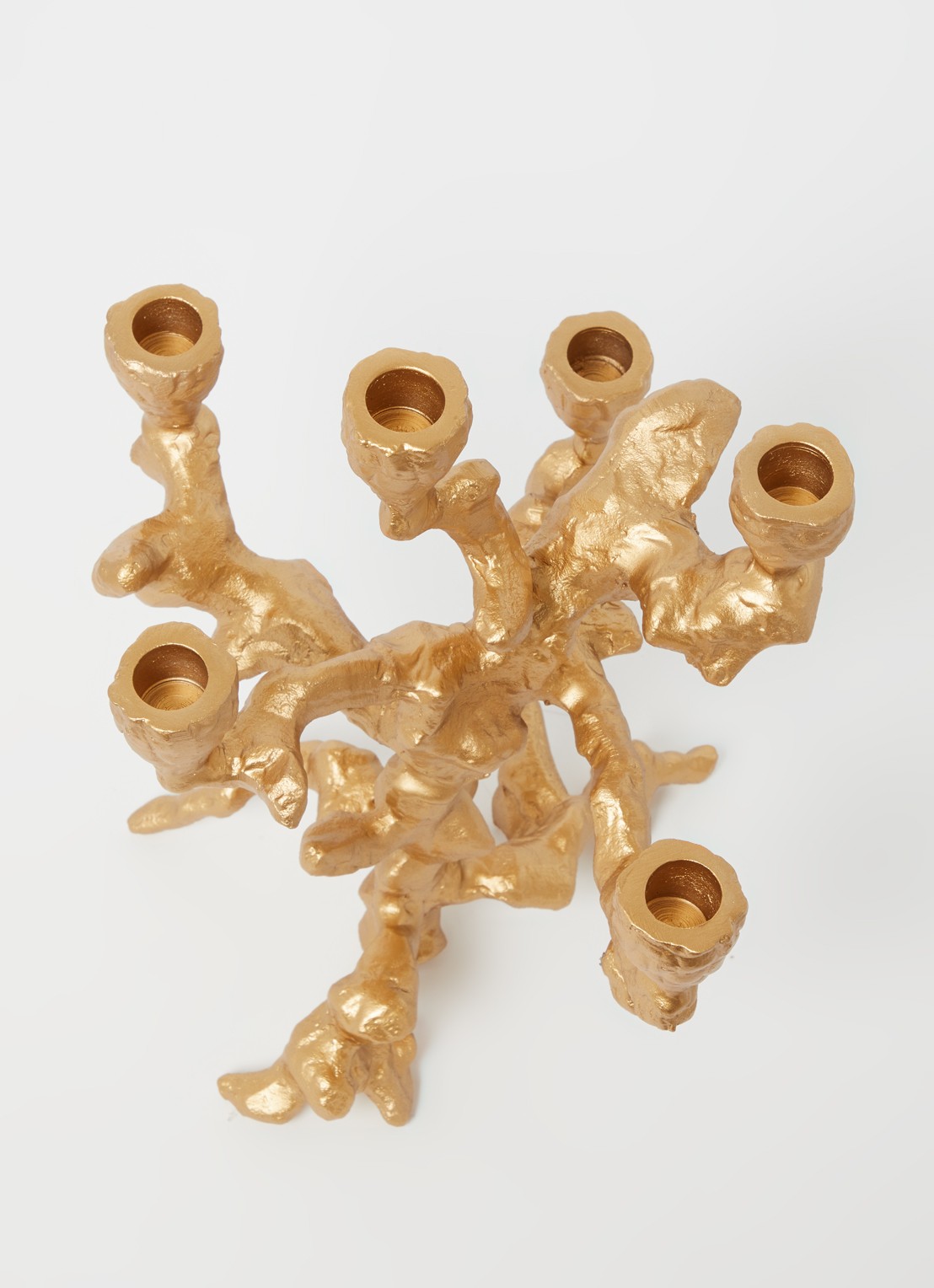 POLSPOTTEN Apple Tree kandelaar S 32,5 cm - detail goud