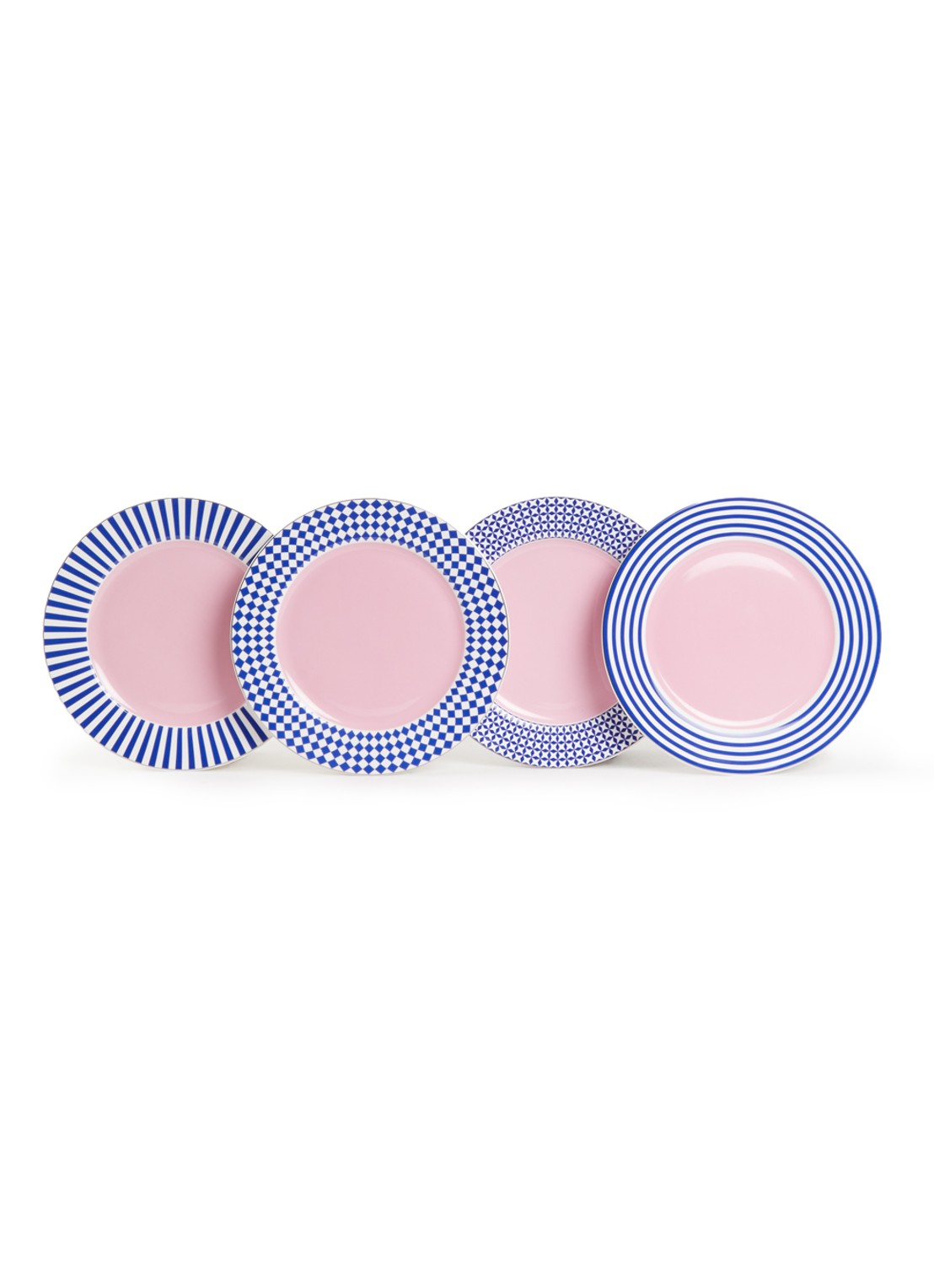 POLSPOTTEN Aunty dinerbord 27 cm set van 4 - voorkant wit