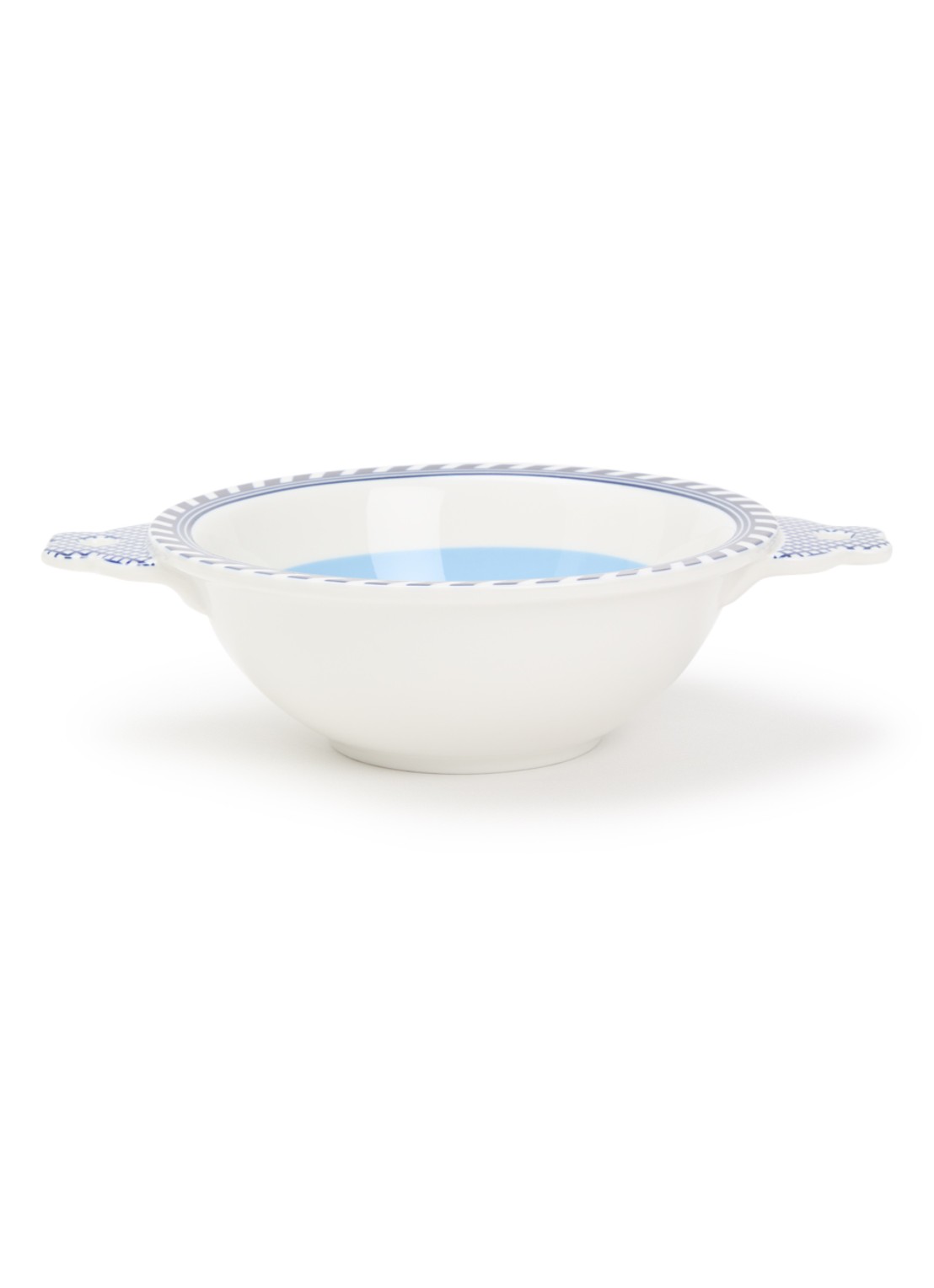 POLSPOTTEN Bird kom 17 cm  - voorkant blauw