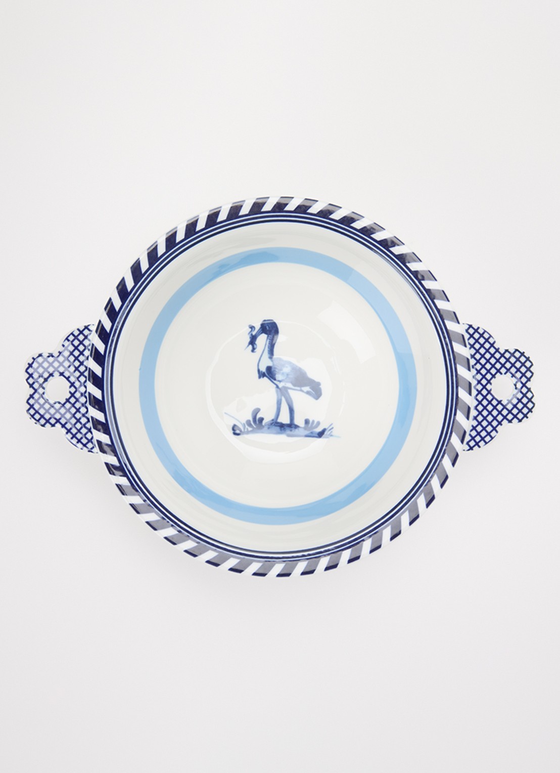 POLSPOTTEN Bird kom 17 cm  - voorkant 2 blauw