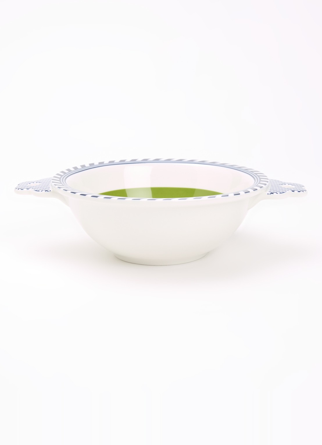 POLSPOTTEN Bird kom 17 cm  - detail groen