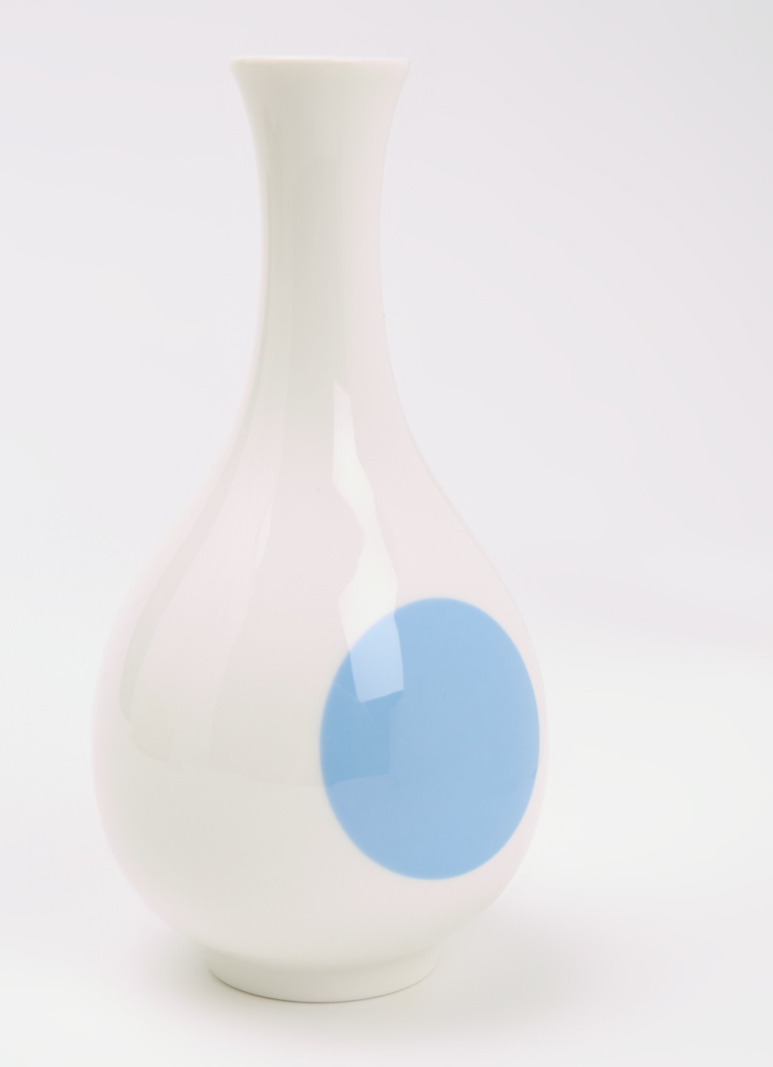 POLSPOTTEN Bird Small vaas 17 cm  - detail blauw