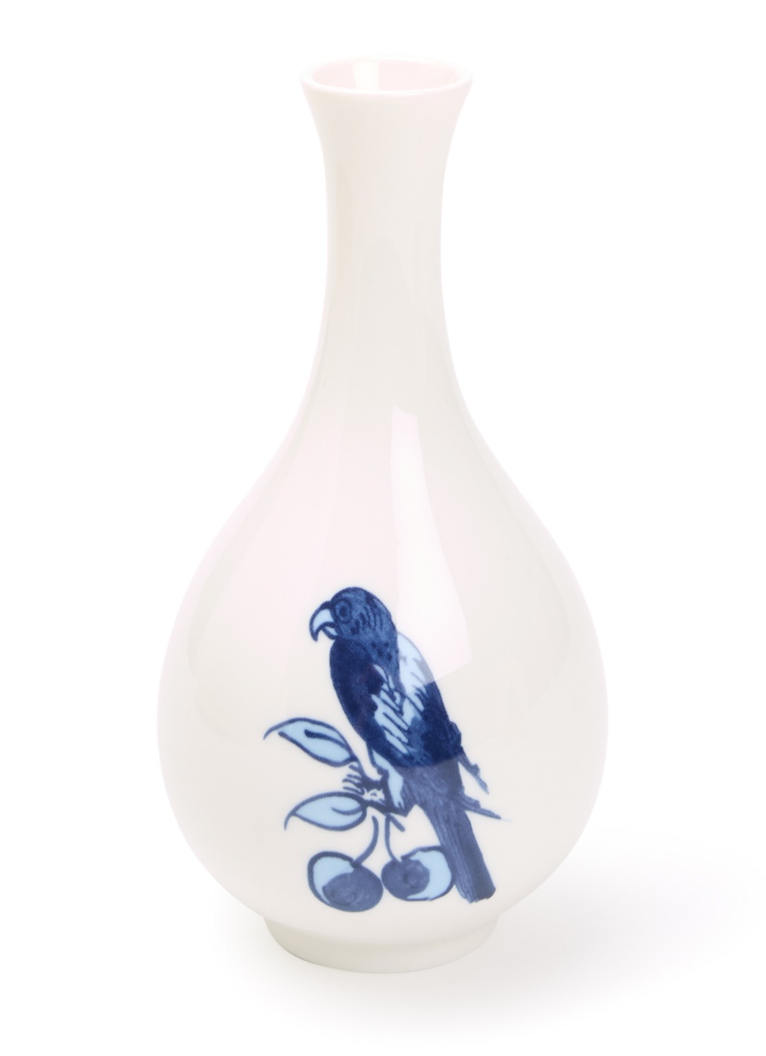 POLSPOTTEN Bird Small vaas 17 cm  - voorkant groen
