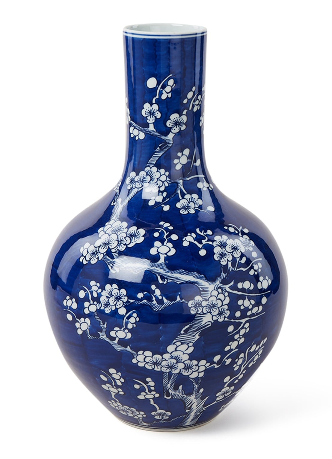 POLSPOTTEN Blossom vaas S 36 cm  - voorkant 2 blauw