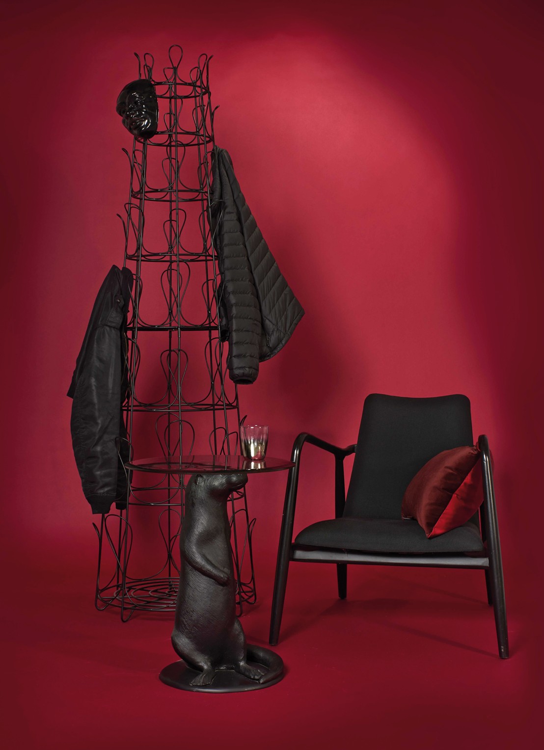 POLSPOTTEN Chair Charles fauteuil - detail zwart