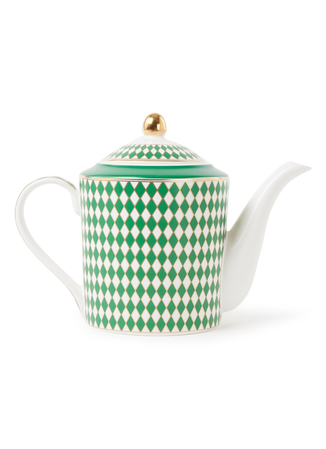 POLSPOTTEN Chess theepot 1,1 liter - voorkant 2 groen