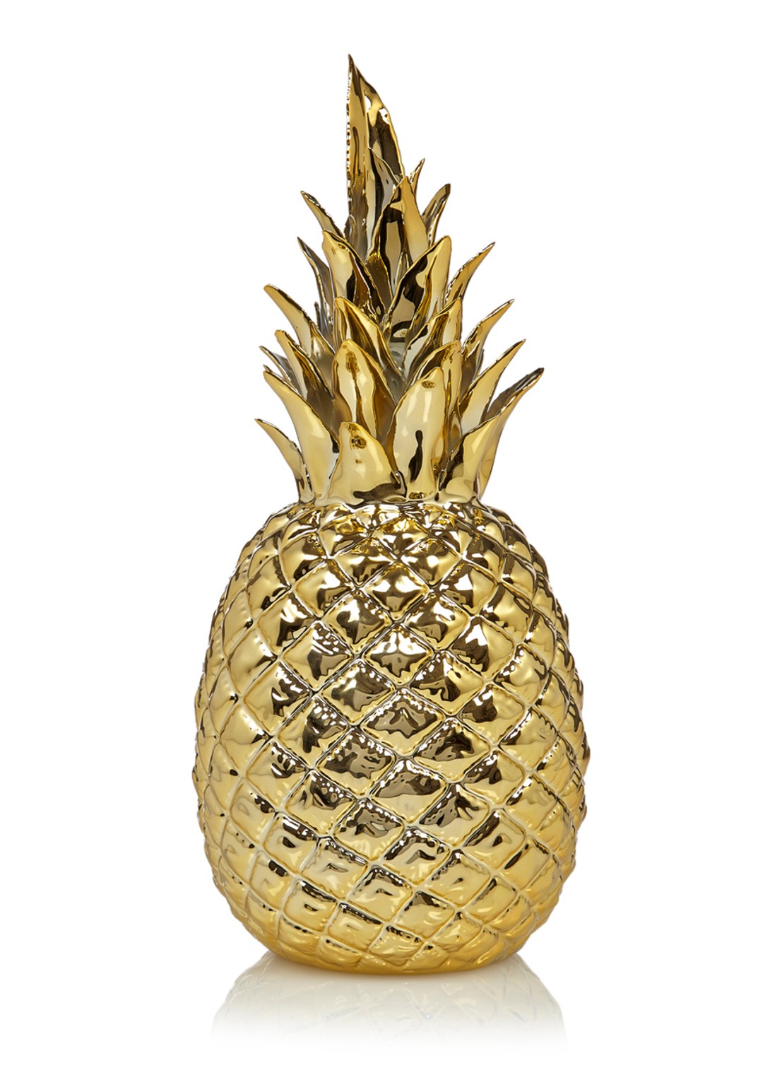 POLSPOTTEN Decoratieve ananas 30 cm - voorkant goud