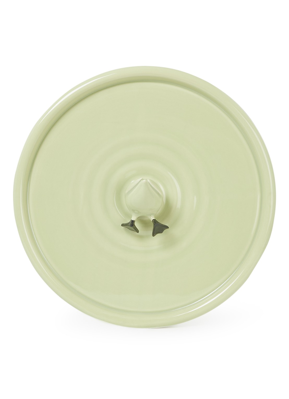 POLSPOTTEN Diving Duck serveerplank 40 cm - voorkant groen