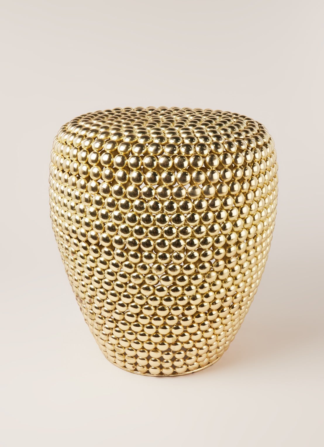 POLSPOTTEN Dot kruk 40 cm - voorkant 2 goud