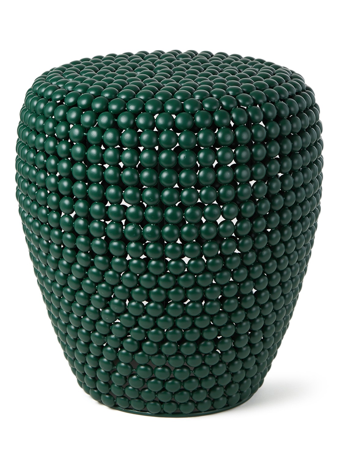 POLSPOTTEN Dot kruk mat 40 cm - voorkant donkergroen