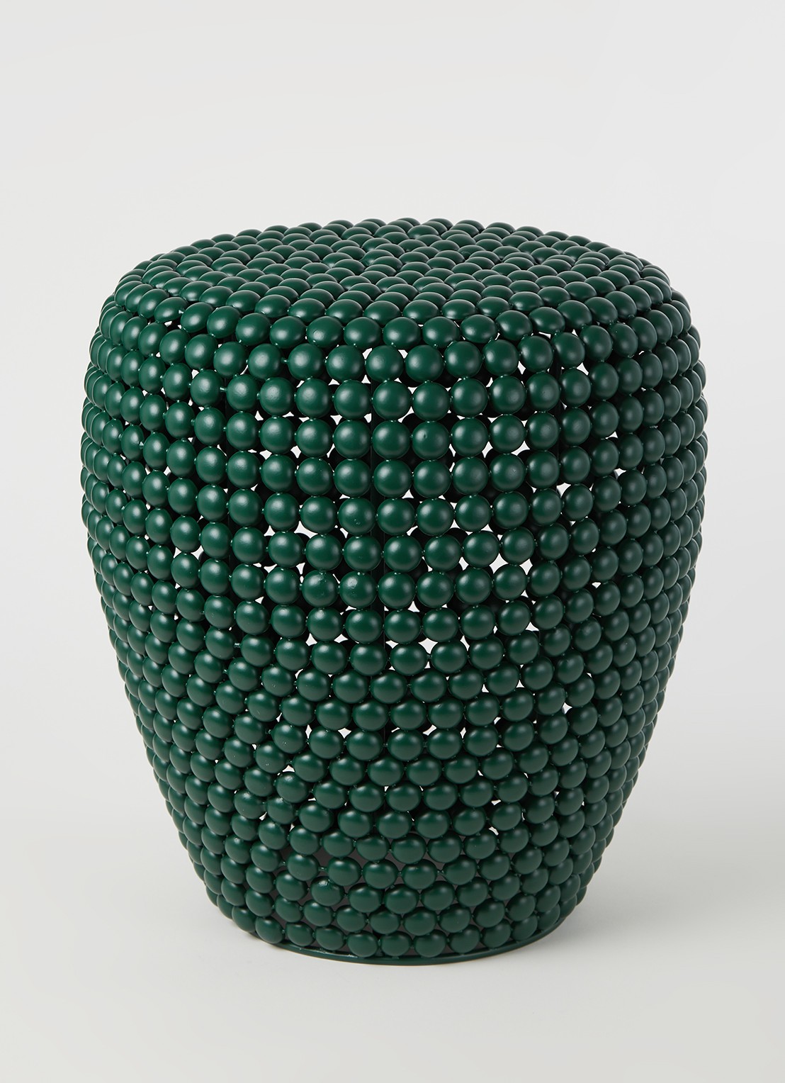POLSPOTTEN Dot kruk mat 40 cm - voorkant 2 donkergroen