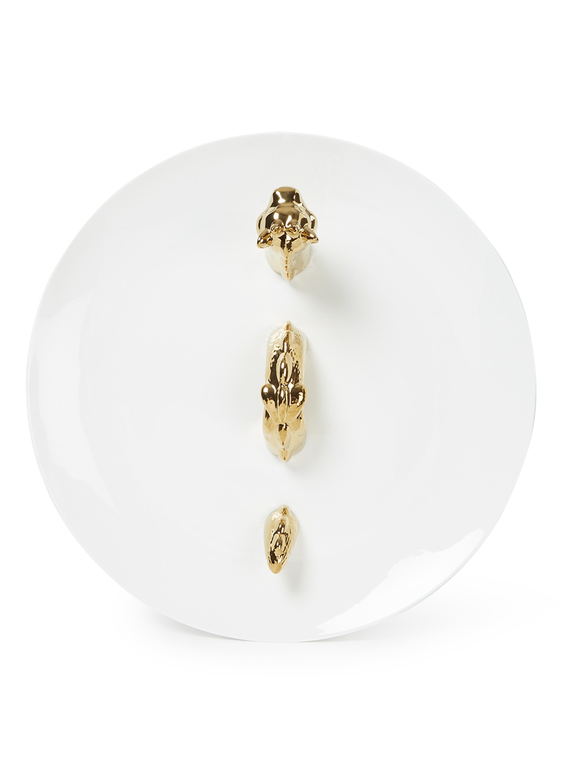 POLSPOTTEN Dragon serveerplank 40 cm - voorkant goud