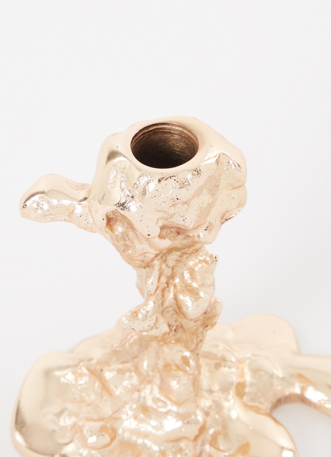 POLSPOTTEN Drip kandelaar 14 cm - voorkant 2 roségoud