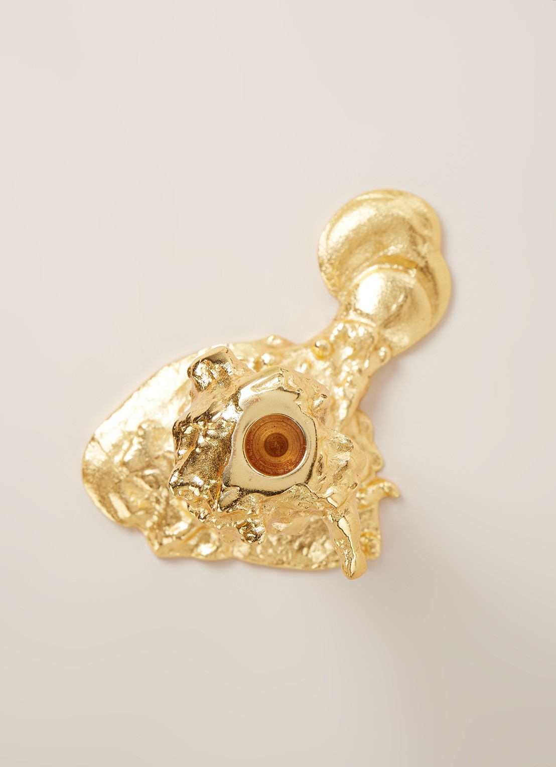 POLSPOTTEN Drip kandelaar 24 cm - detail 3 goud