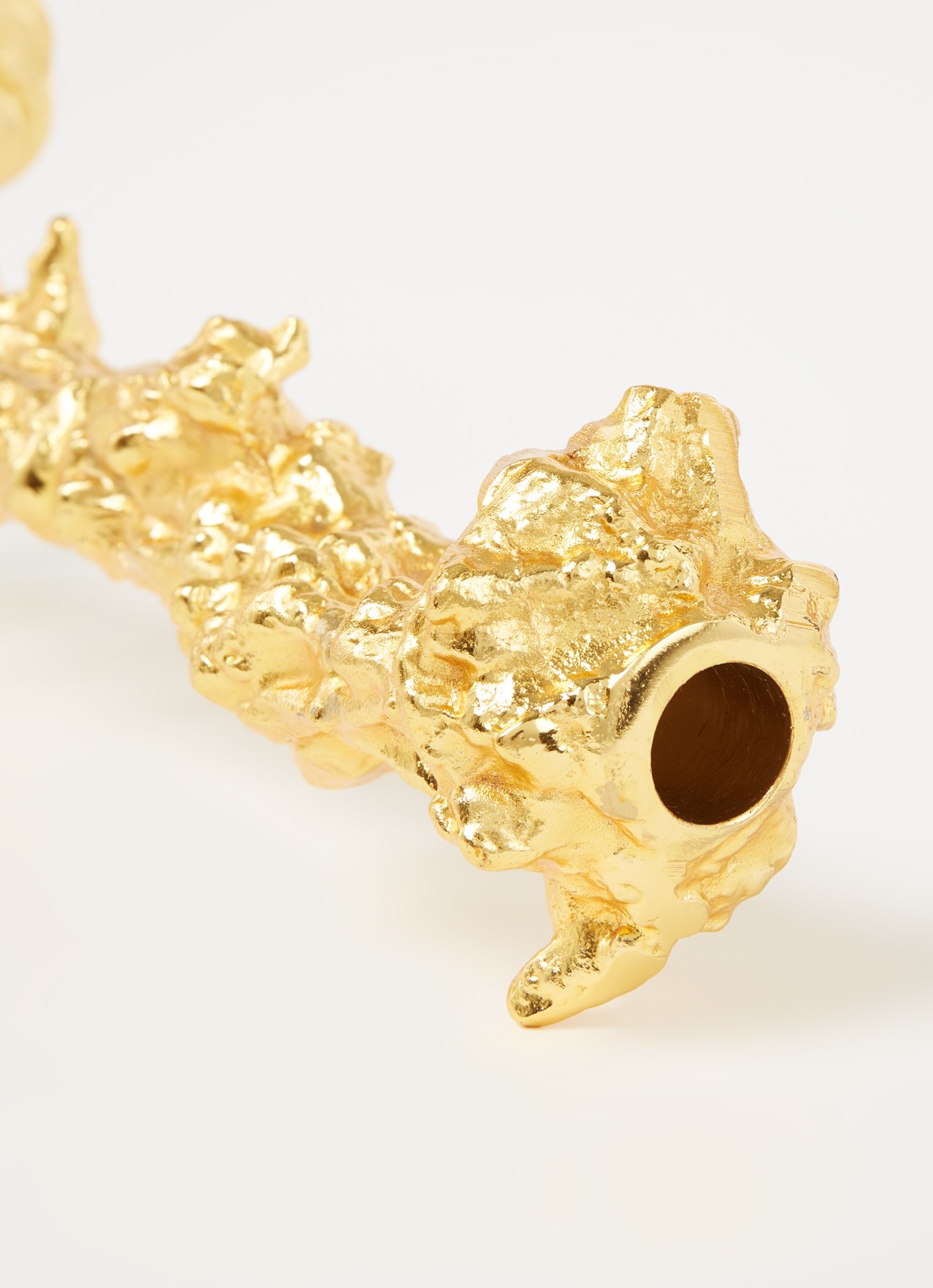 POLSPOTTEN Drip kandelaar 50 cm  - detail 3 goud