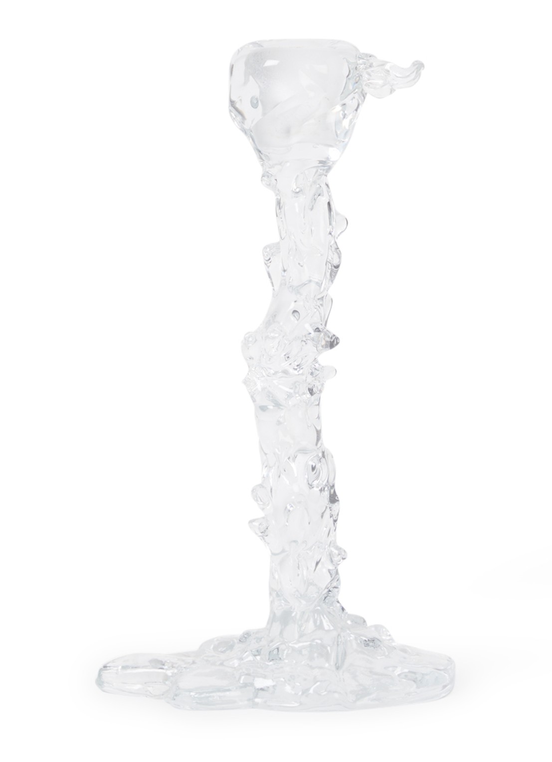 POLSPOTTEN Drip L kandelaar 25 cm - voorkant transparant