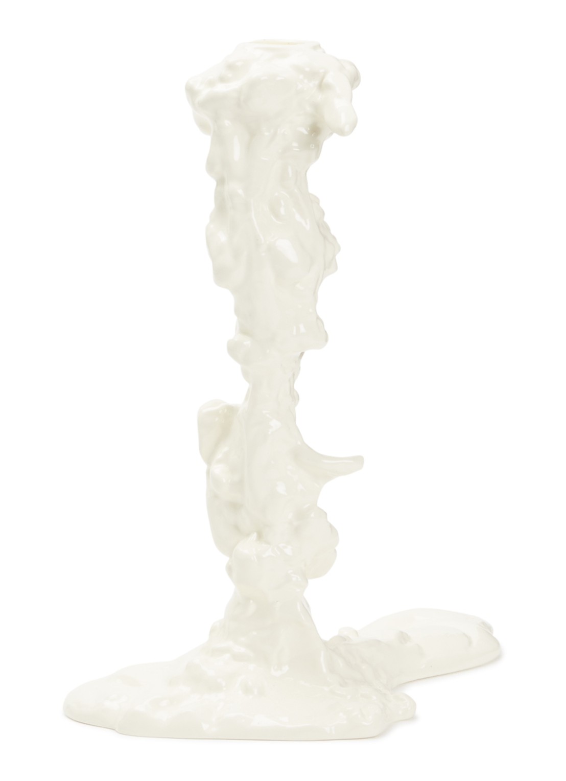 POLSPOTTEN Drip L kandelaar 25 cm - voorkant gebroken wit