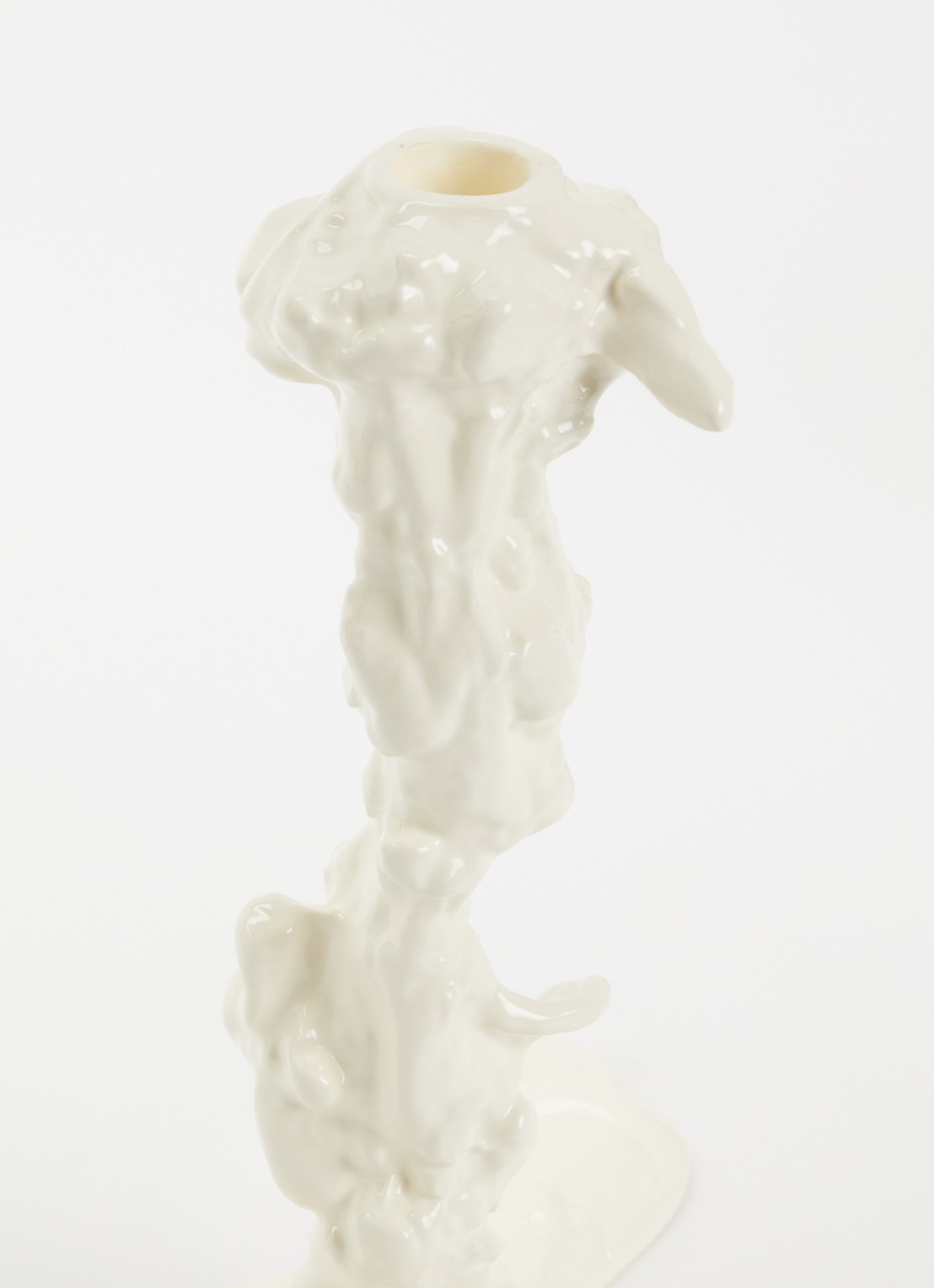 POLSPOTTEN Drip L kandelaar 25 cm - voorkant 2 gebroken wit