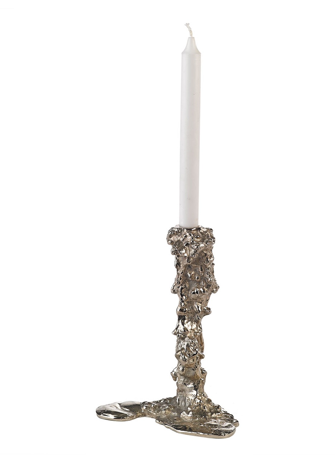 POLSPOTTEN Drip L kandelaar 25 cm - detail zilver
