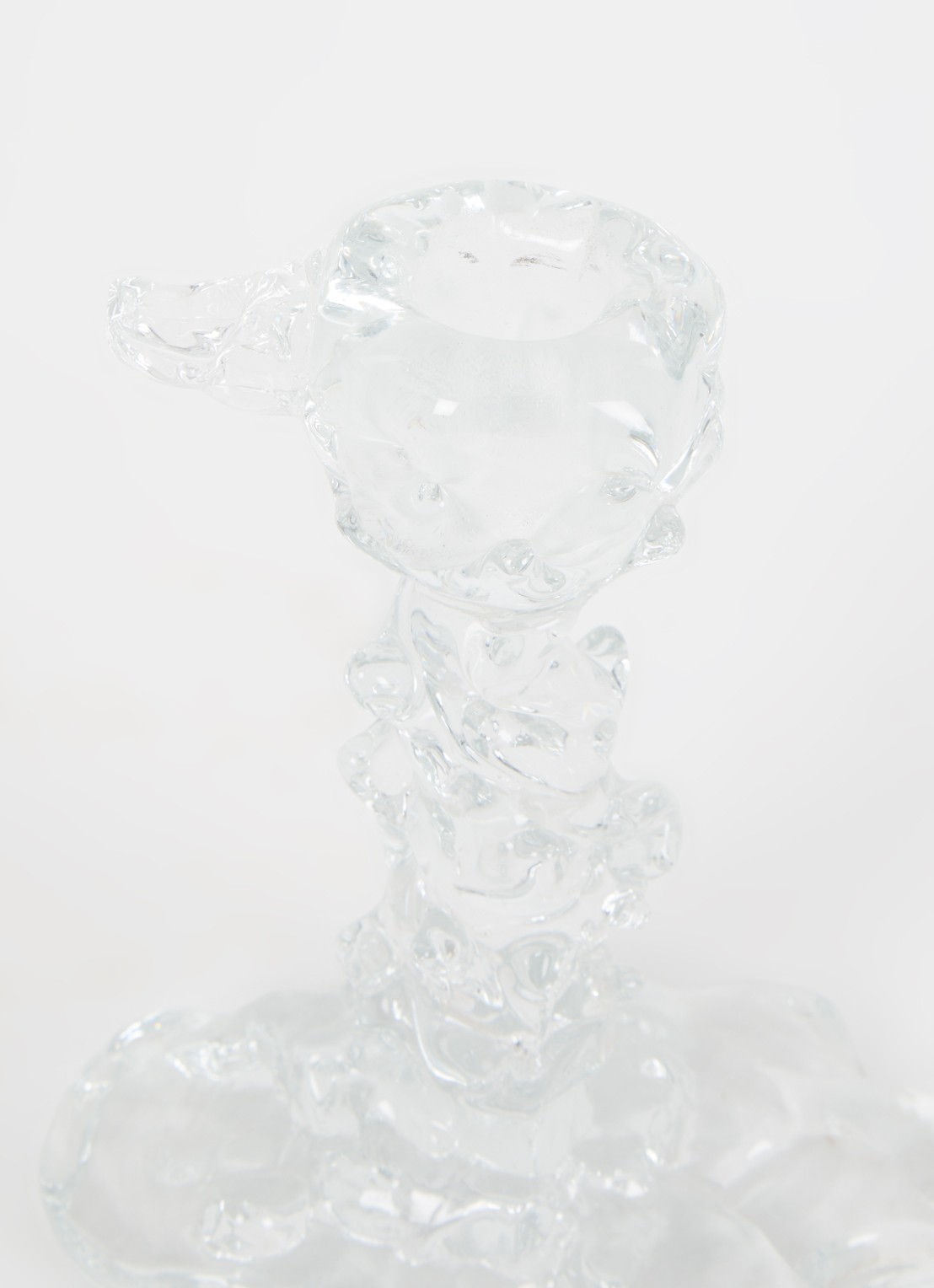 POLSPOTTEN Drip S kandelaar 14 cm - voorkant 2 transparant
