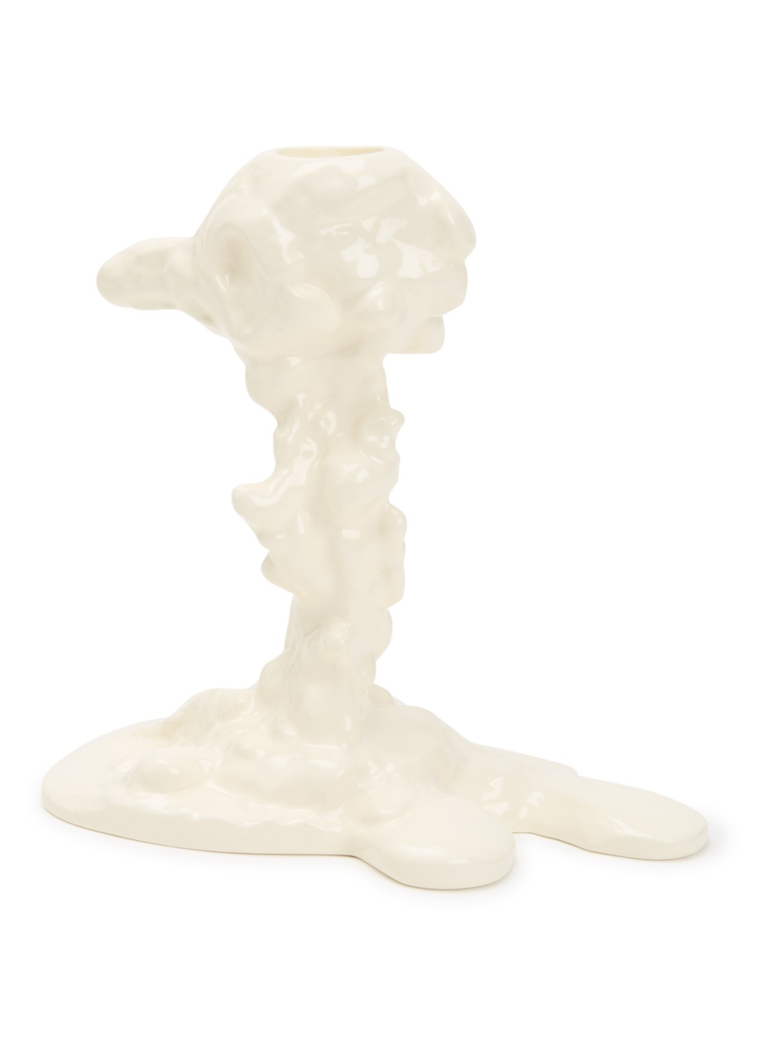 POLSPOTTEN Drip S kandelaar 14 cm - voorkant gebroken wit