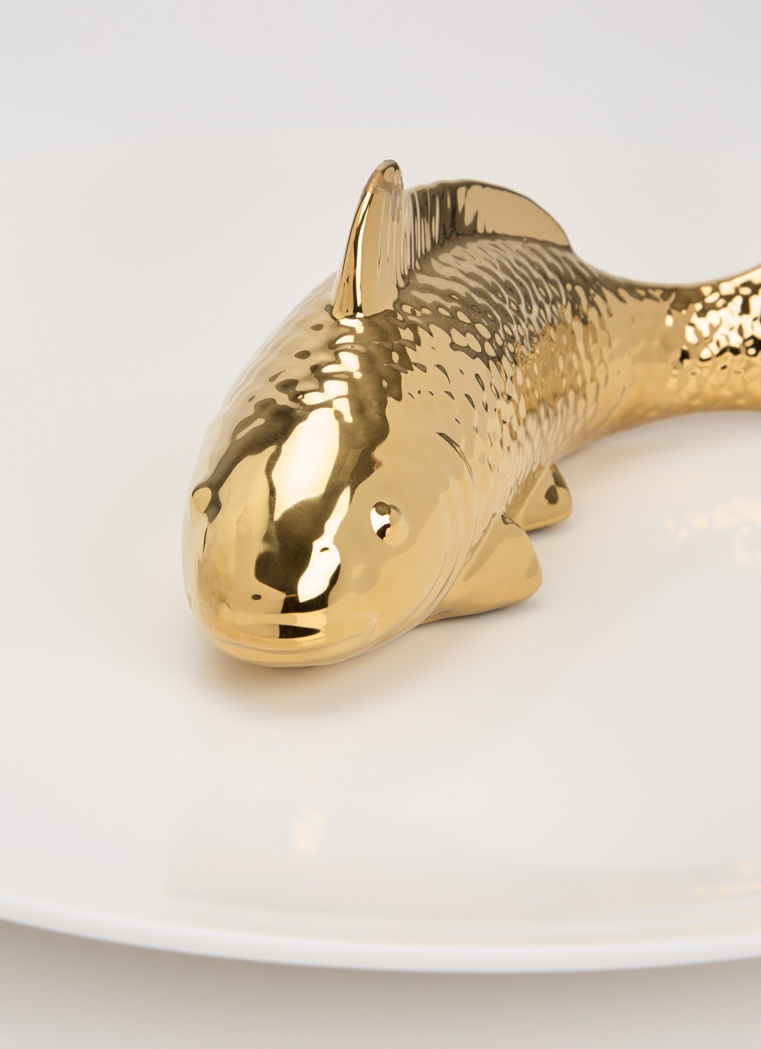 POLSPOTTEN Fish serveerschaal 40 cm - voorkant 2 wit