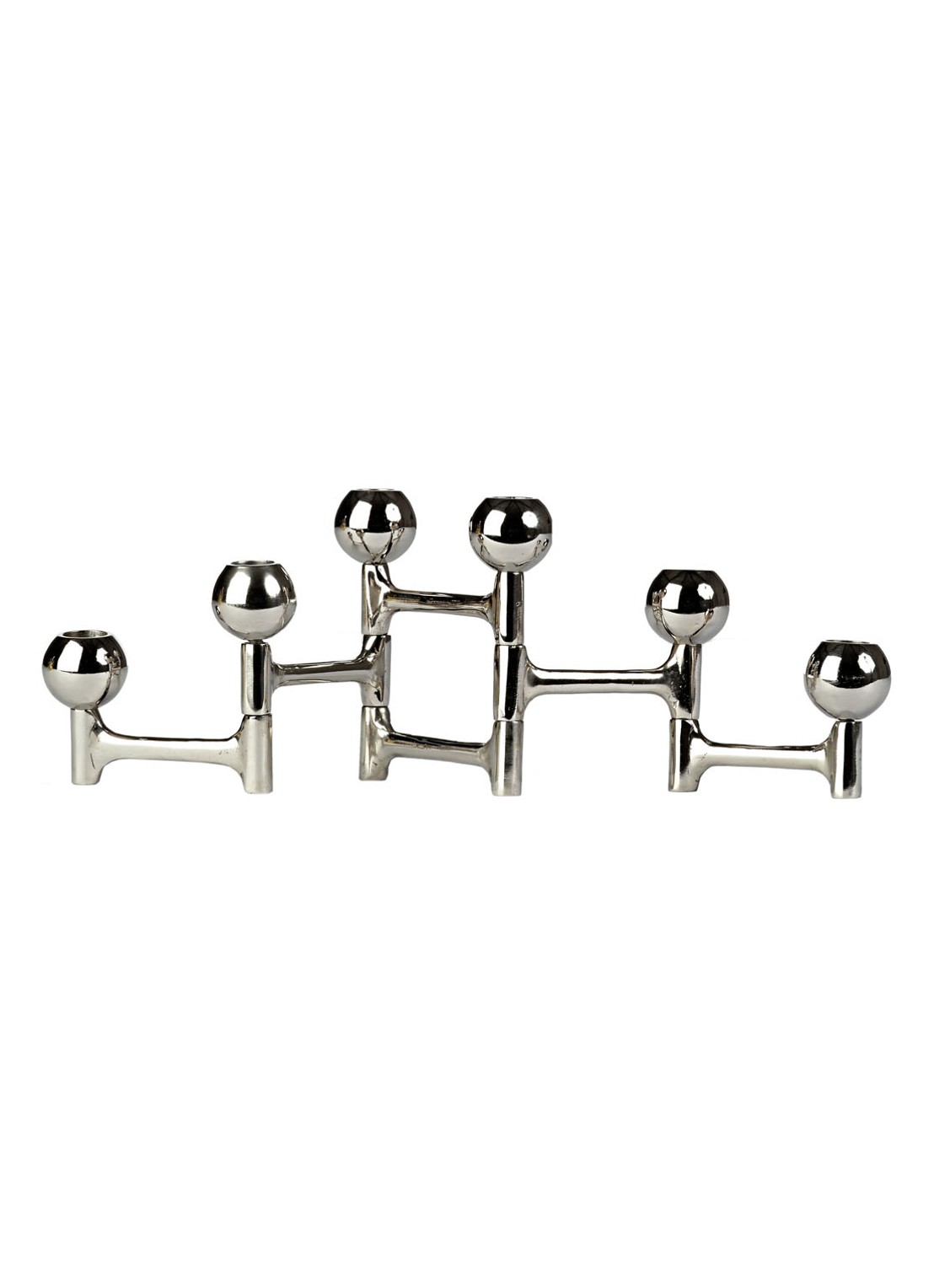 POLSPOTTEN Folding kandelaar 15 cm - voorkant zilver