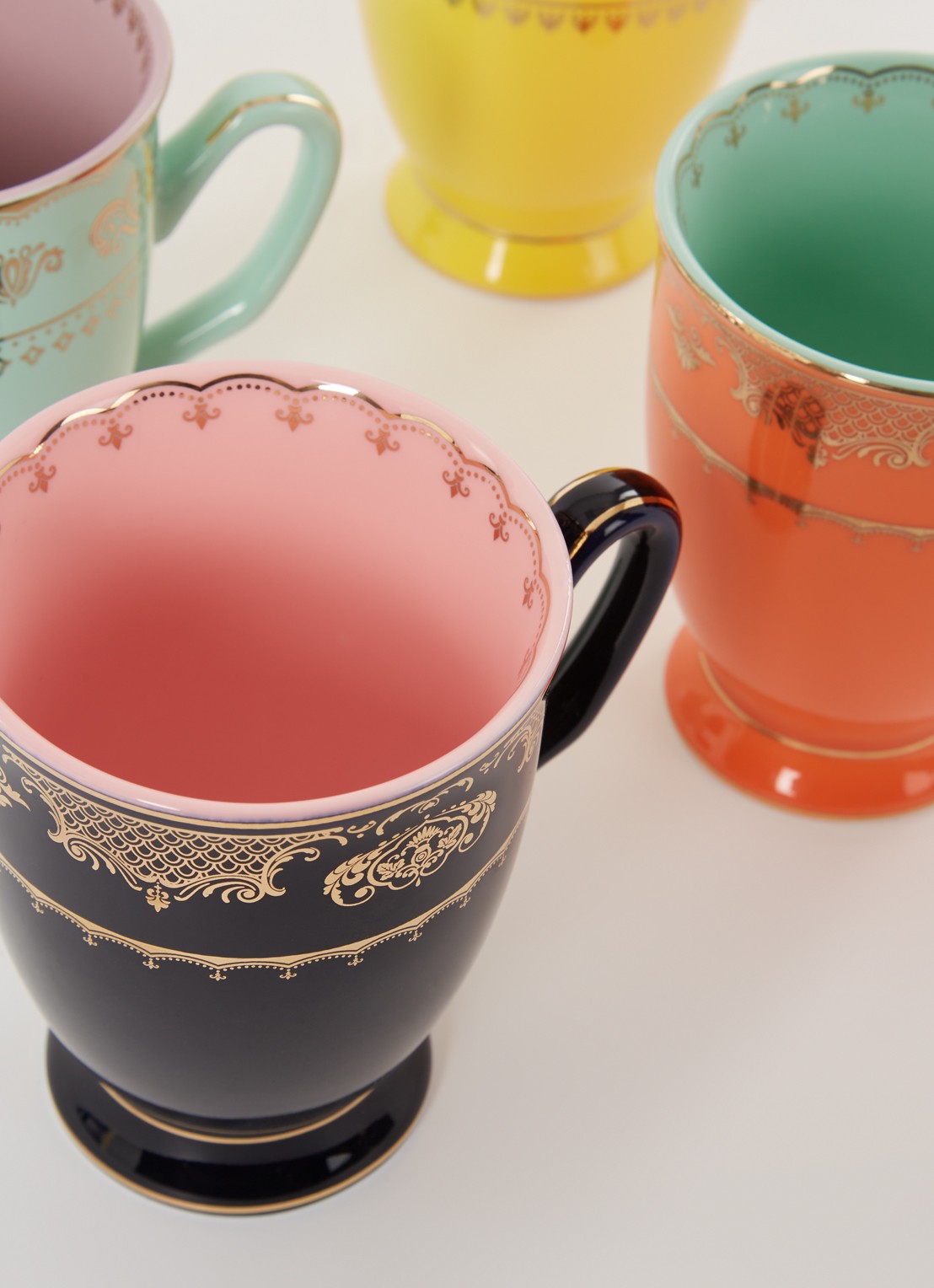 POLSPOTTEN Grandpa mok 30 cl set van 4 - voorkant 2 multicolor