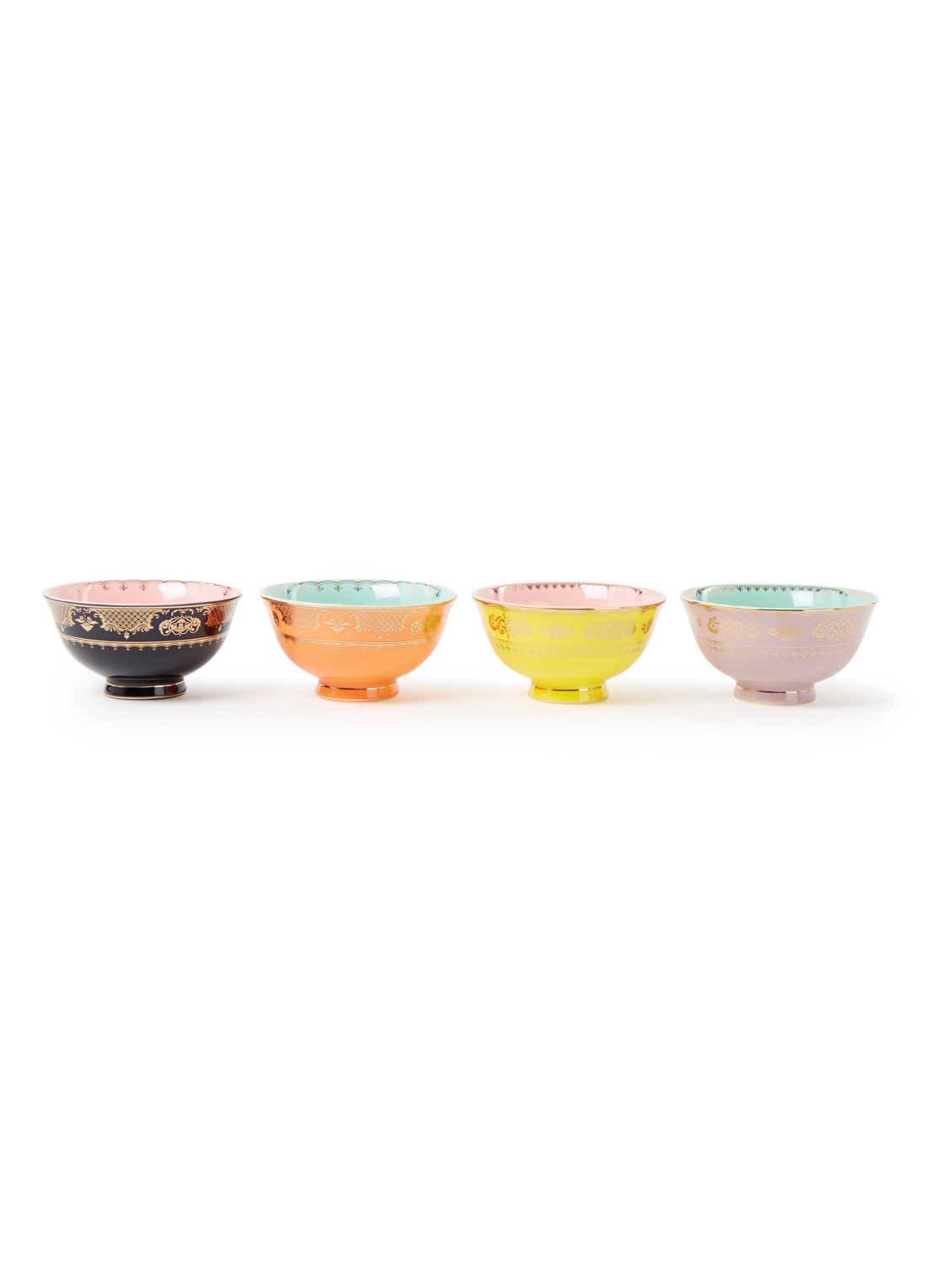 POLSPOTTEN Grandpa S kom set van 4  - voorkant 2 multicolor