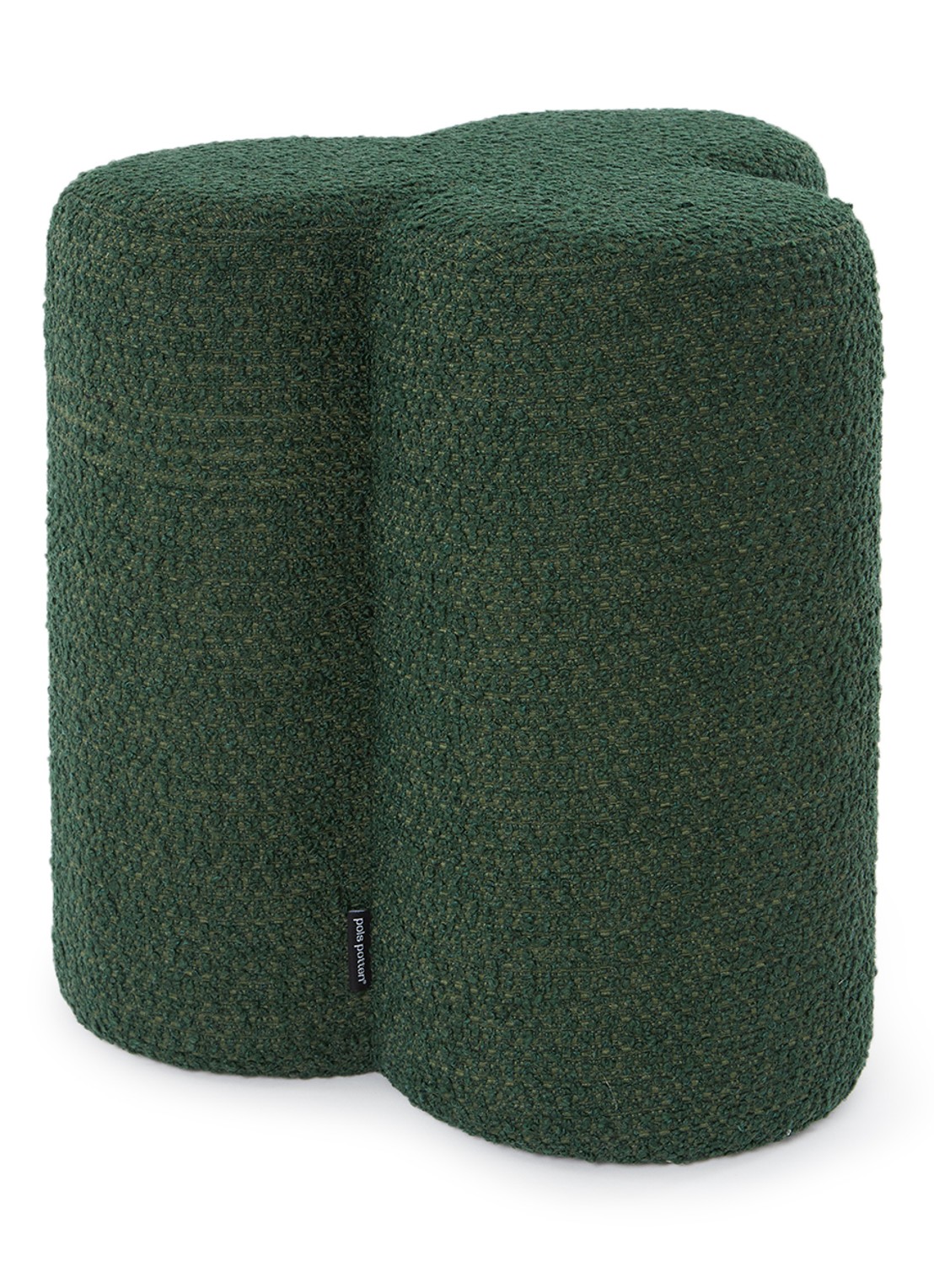 POLSPOTTEN Klaver kruk 45 cm - voorkant donkergroen